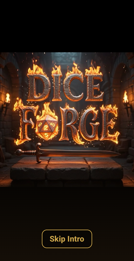 Screenshot of DiceForge App